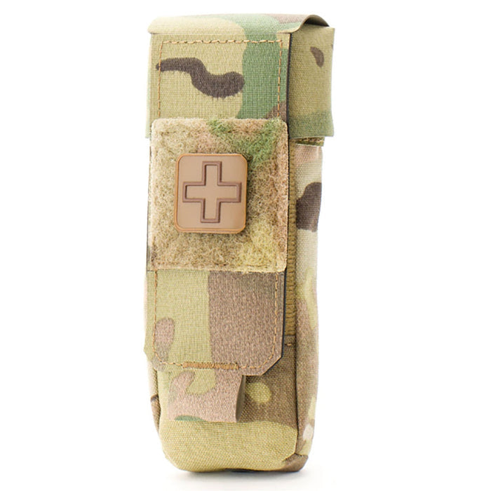 Eleven 10 Soft-Side TQ Pouch, Multi-Cam color, Front view.