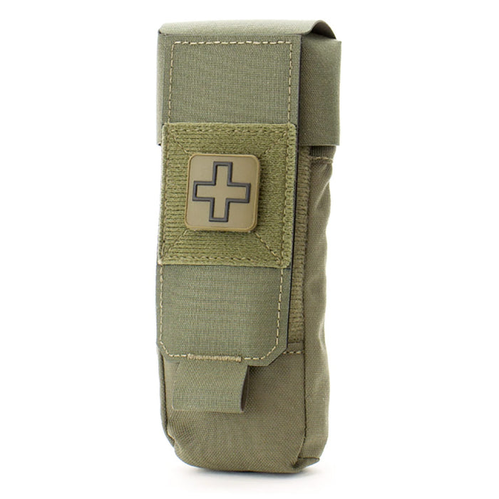 Eleven 10 Soft-Side TQ Pouch, Ranger Green color, Front view.