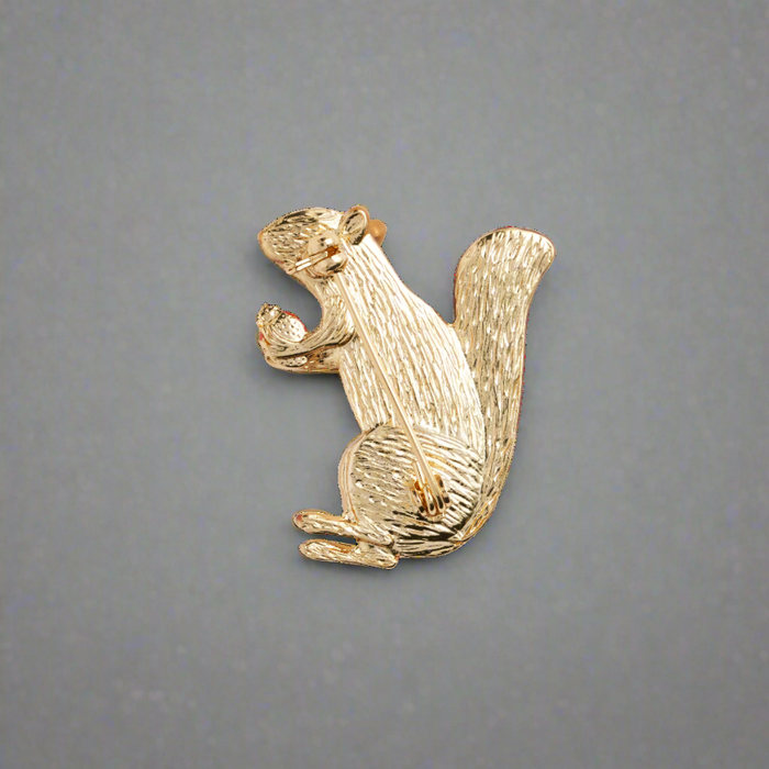 Enamel Cheeky Squirrel Brooch - Fable England