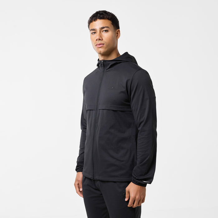 Men's  Black Endurance Full Zip Hoodie  Closure London  Front View
