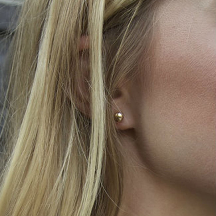 Enewton 6mm Ball Stud Gold Earrings in  at Wrapsody