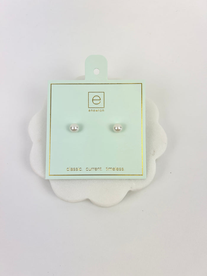 Enewton Classic 6mm Pearl Stud Earrings in  at Wrapsody