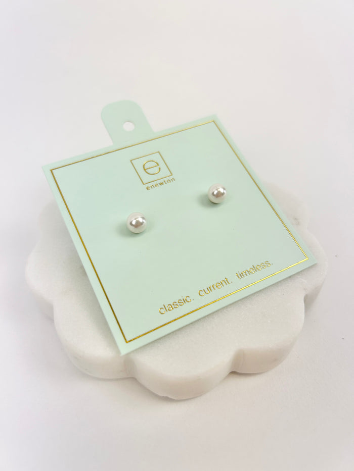 Enewton Classic 6mm Pearl Stud Earrings in  at Wrapsody