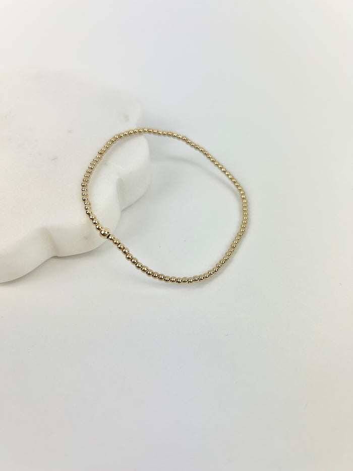 Enewton Classic Gold 2mm Bead Bracelet Bracelets in  at Wrapsody