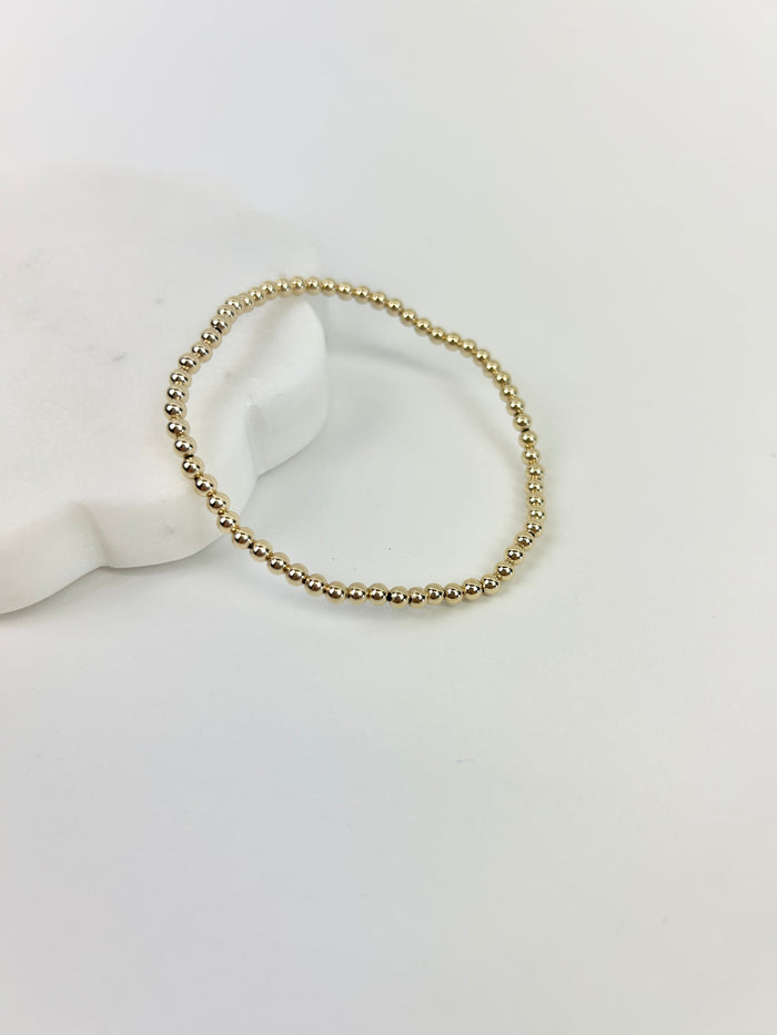 Enewton Classic Gold 3mm Bead Bracelet Bracelets in  at Wrapsody