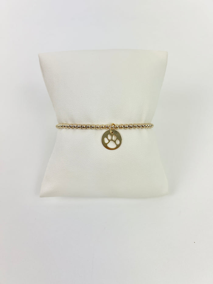 Enewton Paw Charm Gold 3mm Bracelet Bracelets in at Wrapsody