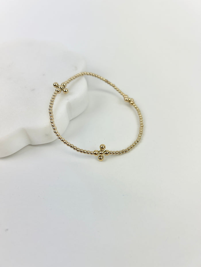 Enewton Signature 2mm Bracelet with 3mm Beaded Cross Bracelets in  at Wrapsody