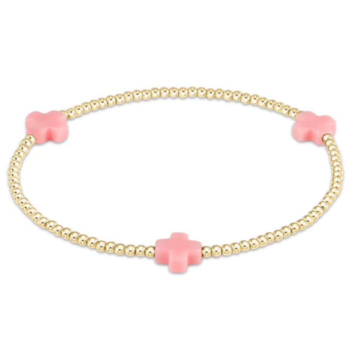 Enewton Signature Cross 2mm Bracelet - Multiple Colors Bracelets in Pink at Wrapsody