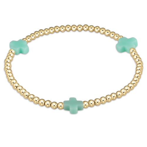 Enewton Signature Cross Bracelet 3mm - Multiple Colors Bracelets in Mint at Wrapsody