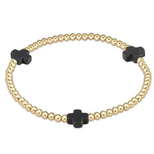 Enewton Signature Cross Bracelet 3mm - Multiple Colors Bracelets in Charcoal at Wrapsody