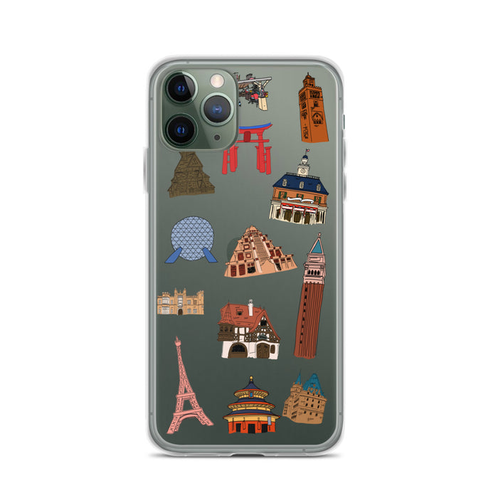 Epcot World Showcase Hello World SpaceShip Earth iPhone Case
