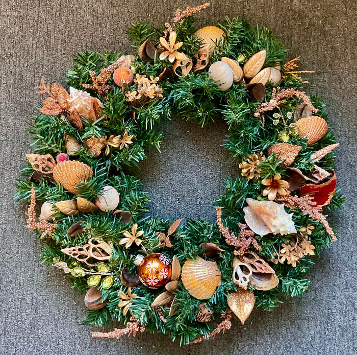 Fall Elegance Shell Wreath
