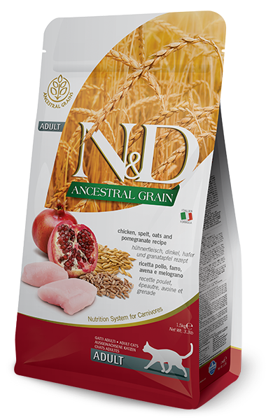 Farmina Natural & Delicious Ancestral Grain Chicken and Pomegranate Adult Cat Food