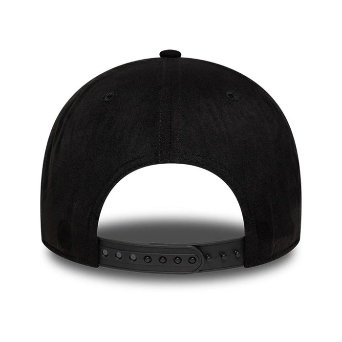 Pictured is this FC Barcelona Faux Suede 9FORTY M-Crown cap in black. 4