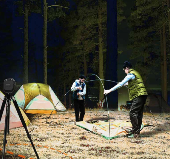 Fenix CL28R Rechargeable Lantern in use at camping site