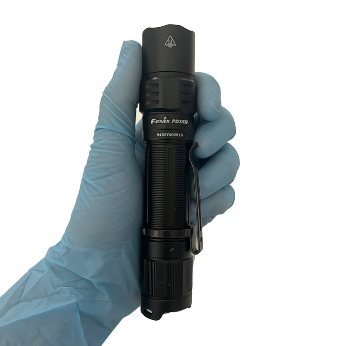 Fenix PD35R Rechargeable Tactical Flashlight, In hand