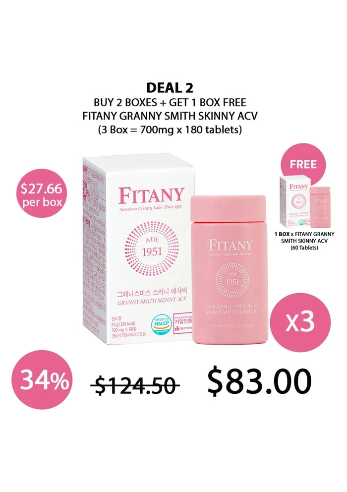 (BUY 2+1 FREE) FITANY GRANNY SMITH SKINNY ACV TABLETS