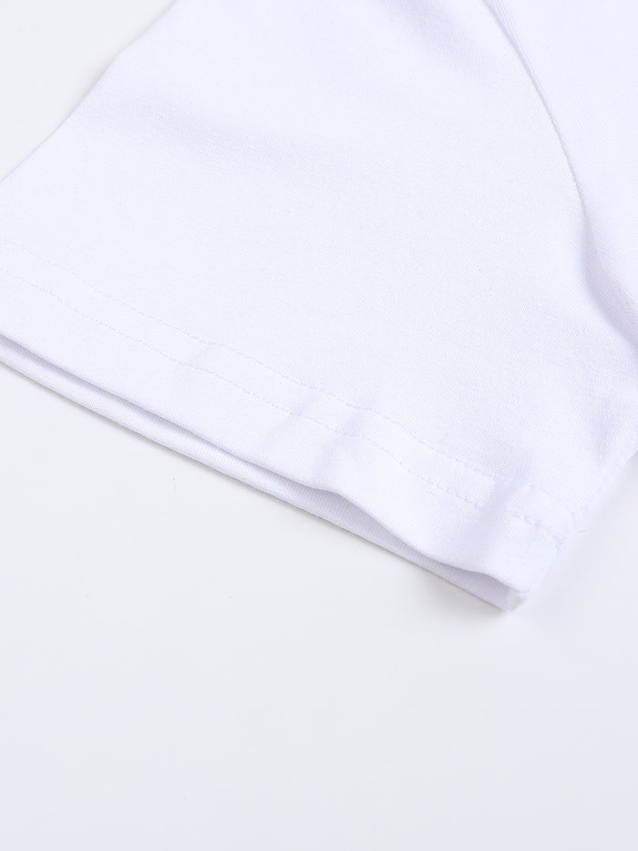 Fitted Crop Cotton T-Shirt