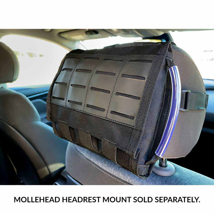 FLAT IFAK Pouch, inside example on the headrest