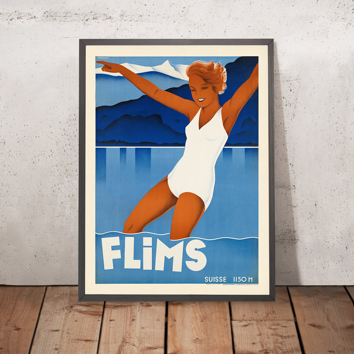 A framed image of