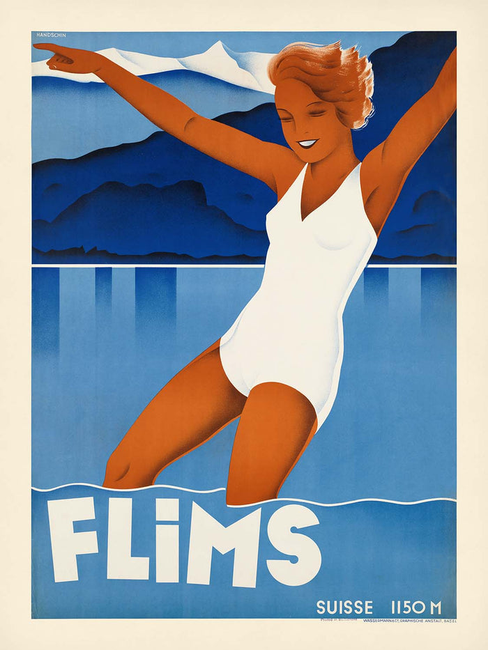 Flims Travel Poster