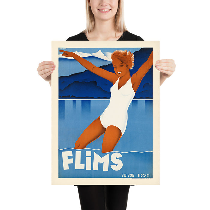 Flims Travel Poster