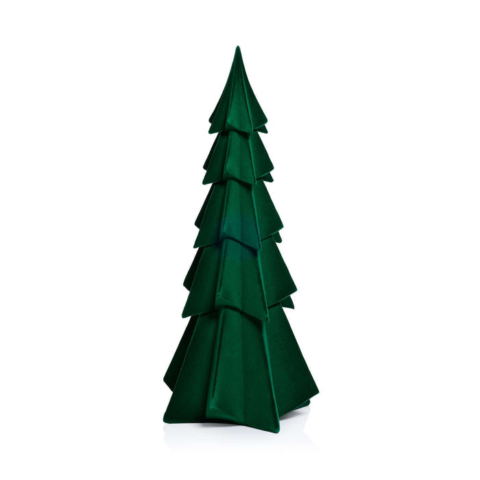 Flocked Decorative Tree - Green - Set of 4