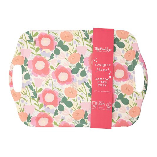 Floral Reusable Bamboo Tray