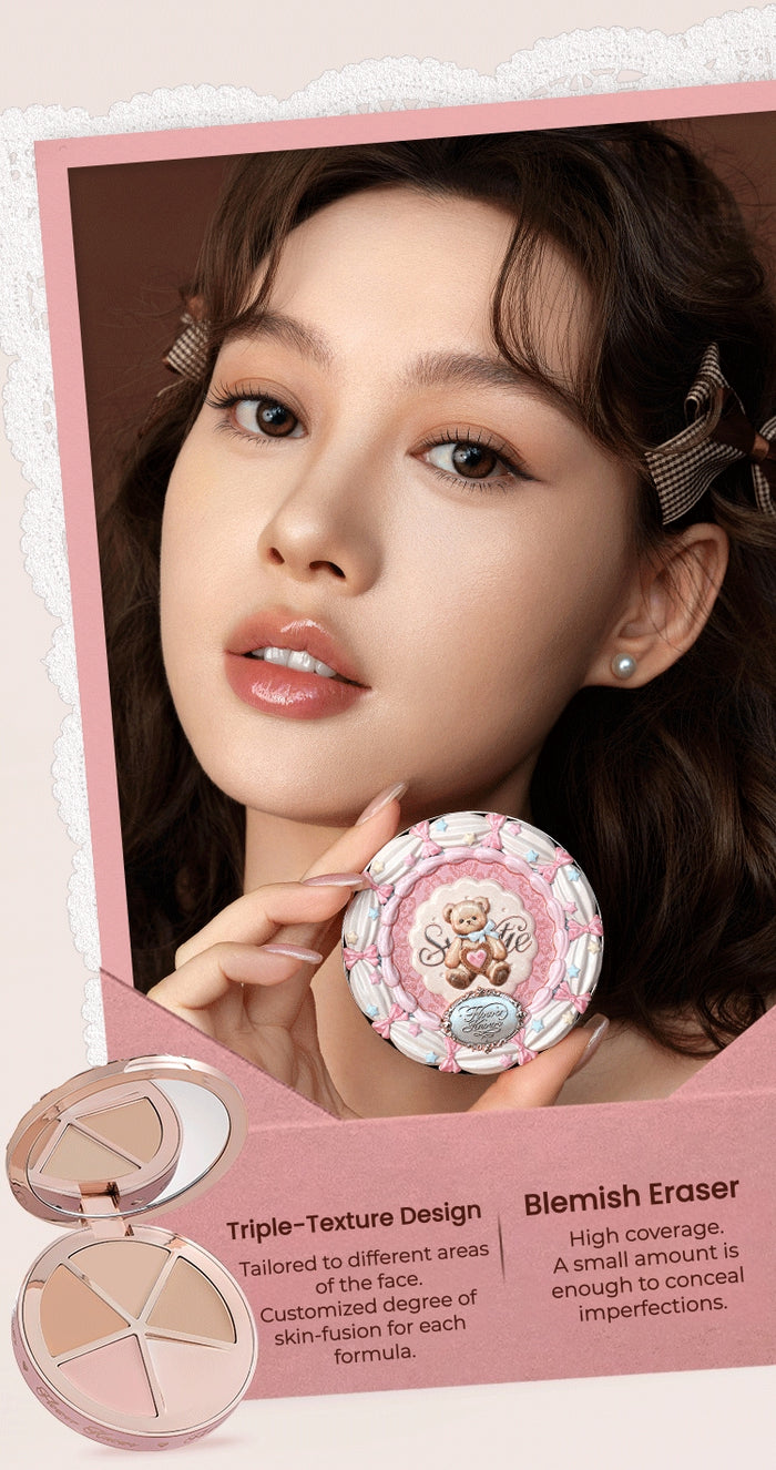 Flower Knows Sweetie Bear Collection 4-color Concealer Palette T5891