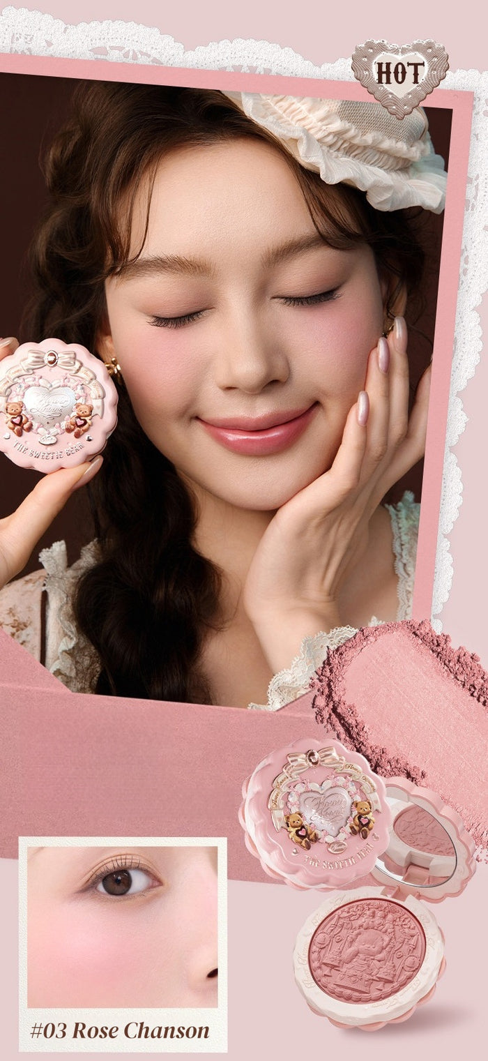 Flower Knows Sweetie Bear Collection Silk Satin Blusher T5917