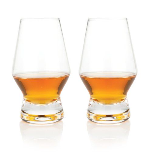 FOOTED CRYSTAL SCOTCH GLASSES (SET OF 2)
