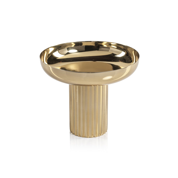 Footed Tray - Polished Gold - Decorative Trays by Carlyle Avenue