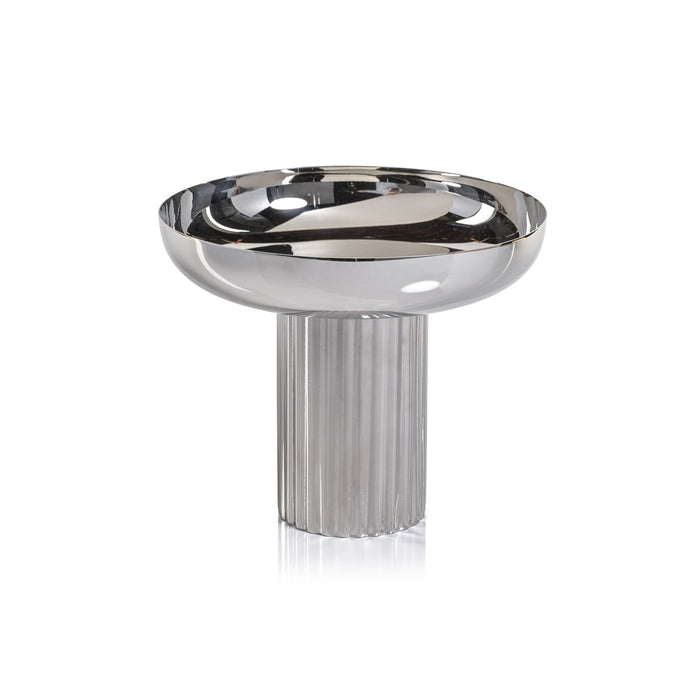 Footed Tray - Polished Nickel - Decorative Trays by Carlyle Avenue