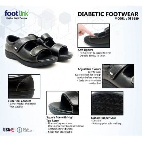 Footlink Diabetic Shoe DI 6889