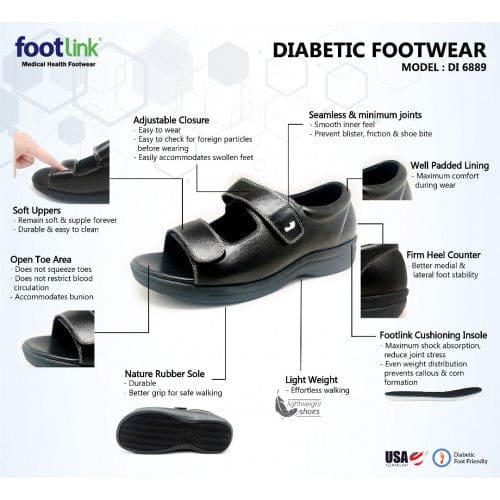 Footlink Diabetic Shoe DI 6889