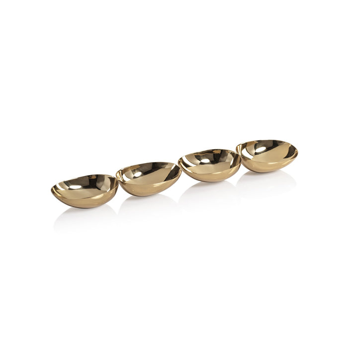 Four-Tier Nut Bowl - Polished Gold - Bowls by Carlyle Avenue