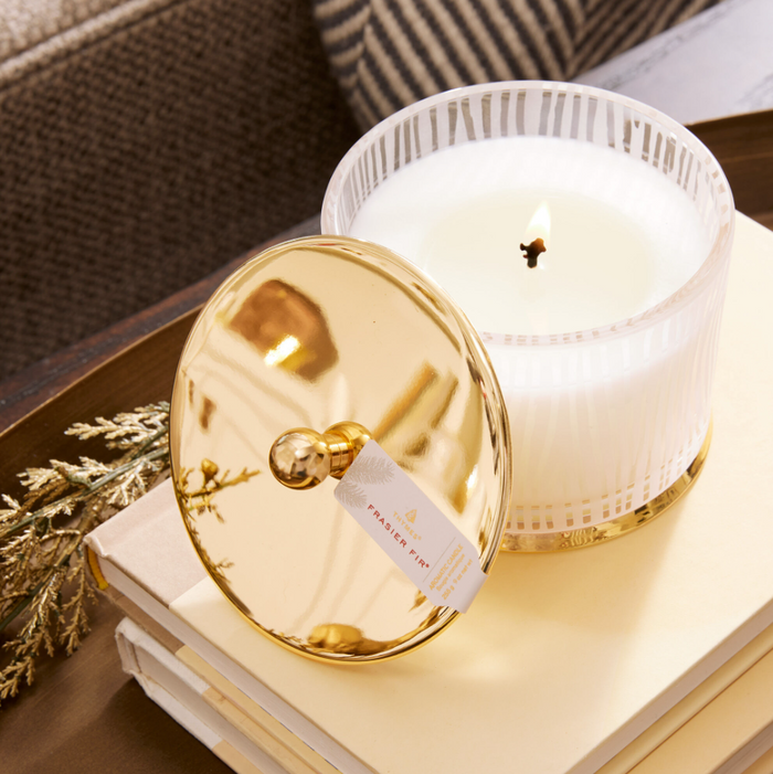 Frasier Fir 9oz Wood Grain Candle Candles in  at Wrapsody