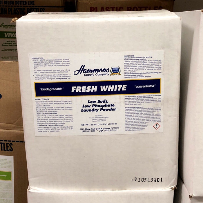 FRESH WHITE POWDERED LAUNDRY DETERGENT 25#  ( HSC )