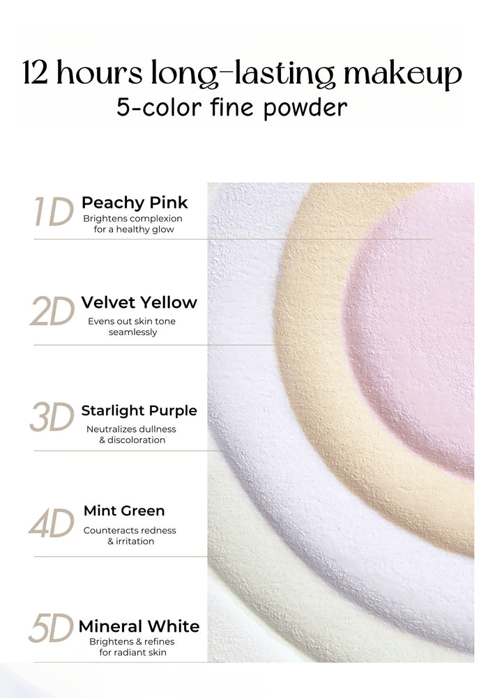 Funny Elves Nebula Long-wear Brighten 5-color Pressed Powder T4824