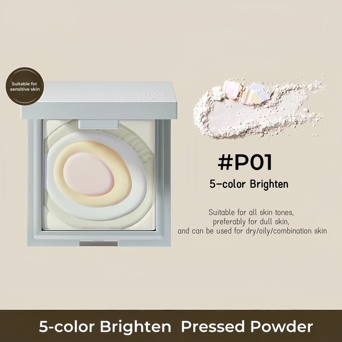 Funny Elves Nebula Long-wear Brighten 5-color Pressed Powder T4824