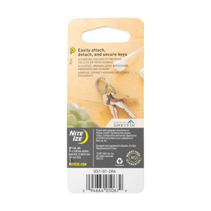 G-Series® Dual Chamber Carabiner #1, 2 Pack- Packaged (back)
