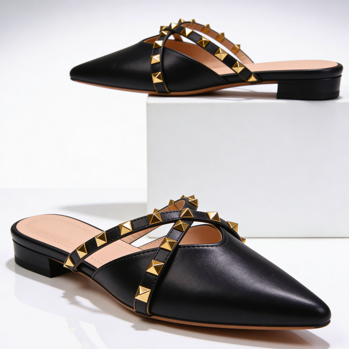 GABY - Crossover Studded Sandals