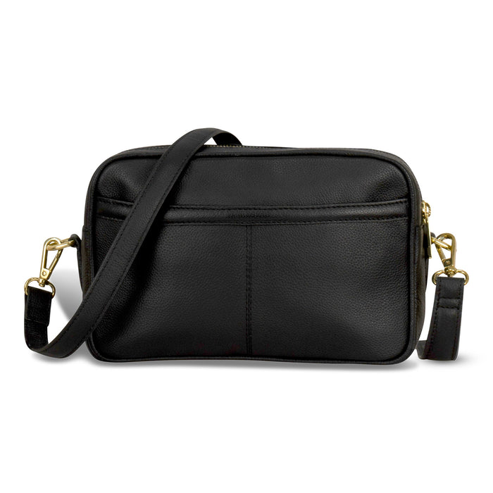 Gala / Leather Double-Zip Shoulder Bag *Drop Ship*