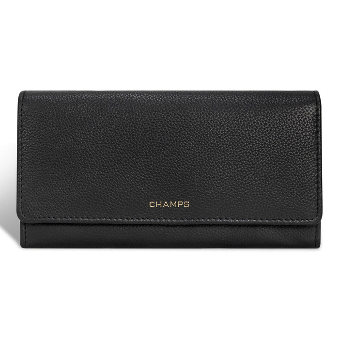 Gala / Leather Flap-Clutch Wallet *Drop Ship*