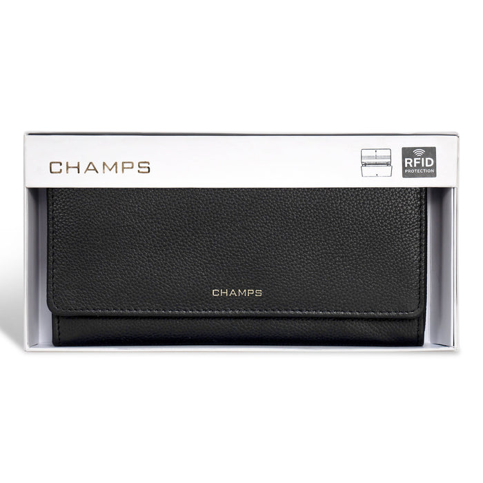 Gala / Leather Flap-Clutch Wallet *Drop Ship*