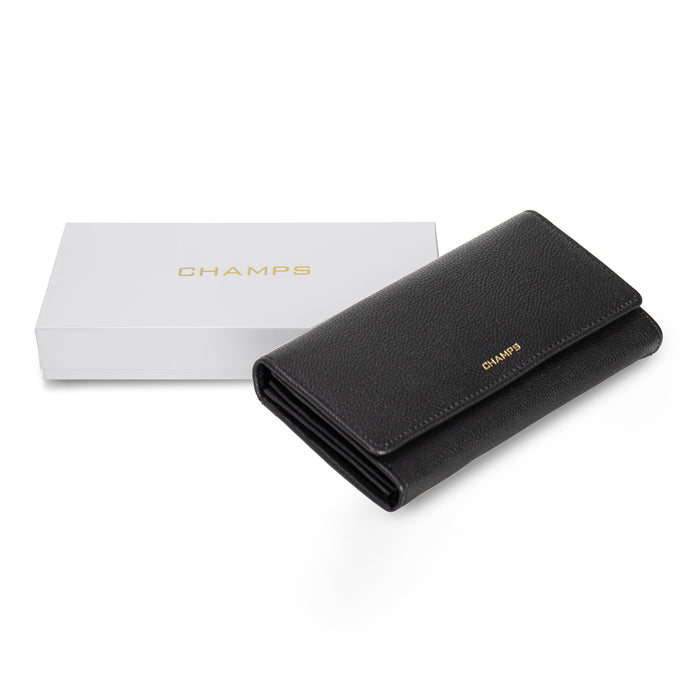 Gala / Leather Flap-Clutch Wallet *Drop Ship*