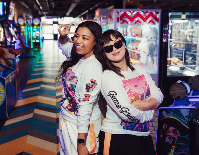 Game Grumps - Arcade Round 2 - White Unisex Long Sleeve Shirt