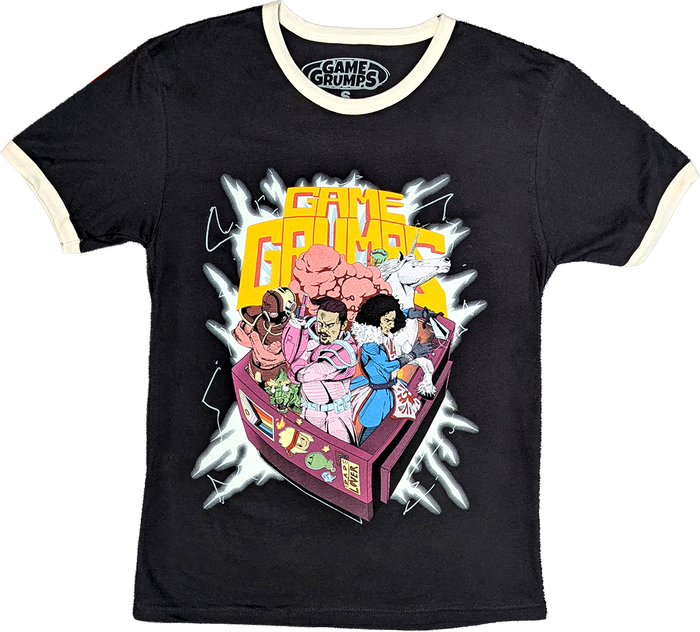 Game Grumps - CRT TV Unisex Ringer Tee