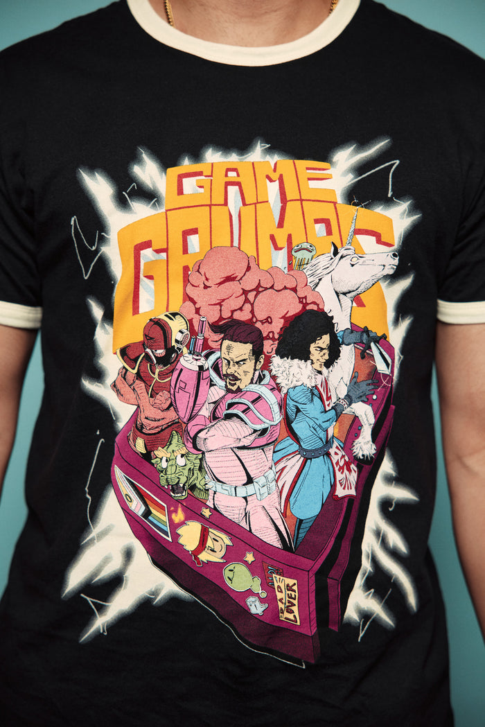Game Grumps - CRT TV Unisex Ringer Tee