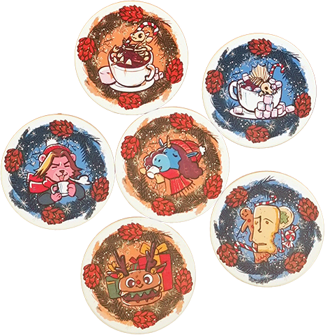 Game Grumps - Winter Ceramic Coaster Set